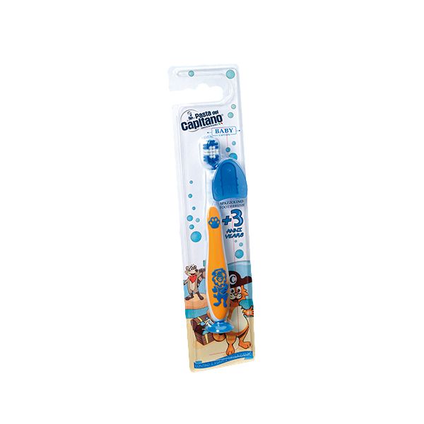 Щетка зубная мягкая для детей с 3 лет Baby Pasta del Capitano мягкая игрушка басик baby в комбинезоне панда 20 см