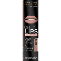 Набор EVELINE Эвелин помада мат.Oh my lips 4,5мл+Карандаш для губ 17 nude Lips max inten. colour