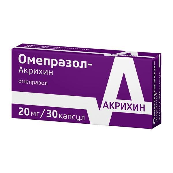 Омепразол-Акрихин капсулы кишечнораств. 20мг 30шт фото №2