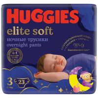 Подгузники-трусики детские ночные 6-11кг Elite Soft Huggies/Хаггис 23шт р.3 миниатюра фото №3
