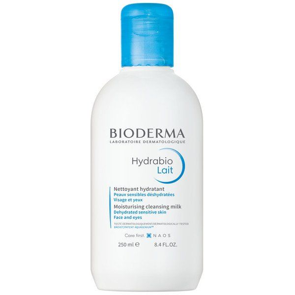 Молочко для очищения сухой и обезвоженной кожи лица увлажняющее Hydrabio Bioderma/Биодерма 250мл