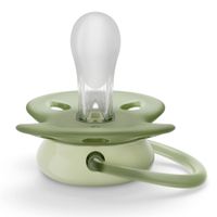 Соска-пустышка силиконовая ортодонтическая с футляром 0-6 мес. Ultra Soft Philips Avent (SCF092/02) миниатюра фото №3