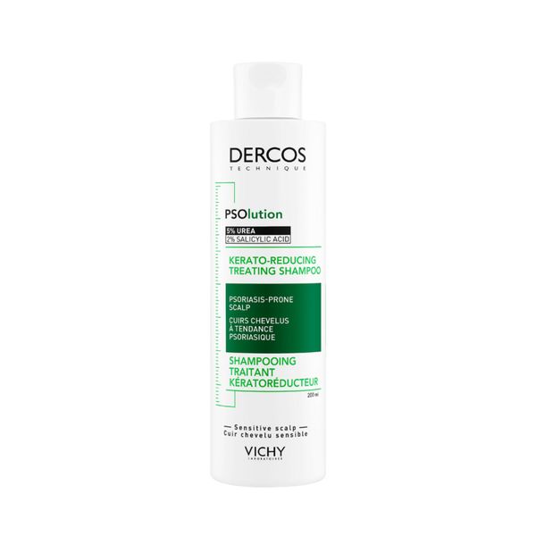 Шампунь для кожи головы, склонной к псориазу кераторегулирующий Dercos PSOlution Vichy/Виши 200мл