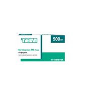 Метформин МВ-Тева таблетки пролонгированного действия 500мг 60шт, миниатюра фото №14