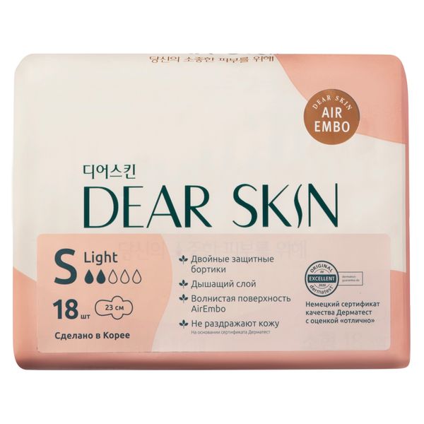 Прокладки гигиенические Light Air Embo Sanitary Pad Dear Skin 18шт Kleannara Co., Ltd 2799358 - фото 1