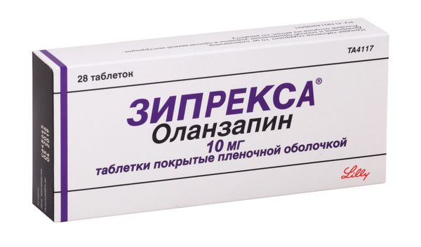 Зипрекса таблетки п/о плен. 10мг 28шт