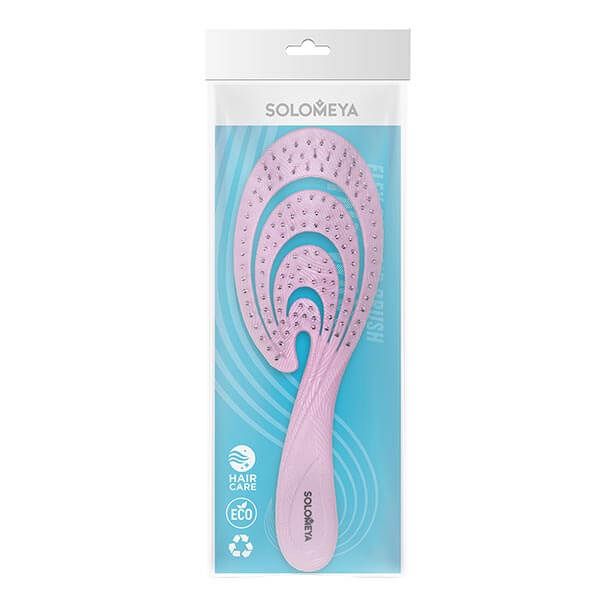 Купить Био-расческа гибкая для волос Розовая волна Solomeya, Solomeya Cosmetics Ltd, Великобритания