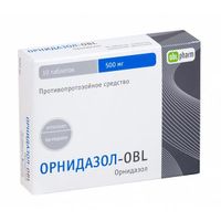 Орнидазол-OBL таблетки п/о плен. 500мг 10шт