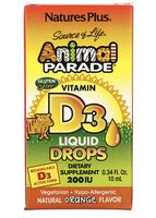 Витамин Д3 для детей апельсин Парад зверят капли для приема внутрь 200МЕ 10мл