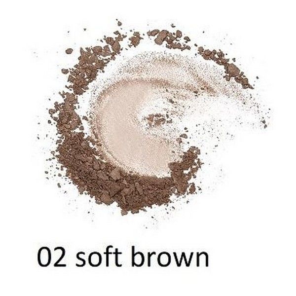 Пудра для бровей Soft brown Brow powder Luxvisage 6г тон 2 фото №2