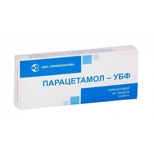 Парацетамол-УБФ таблетки 500мг 20шт