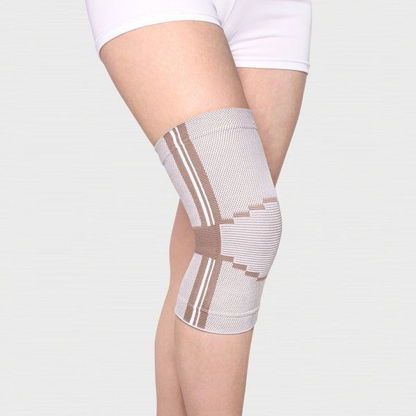 Бандаж на коленный сустав эластичный Экотен KS-E02, бежевый, 45-51см р.XL фото №2