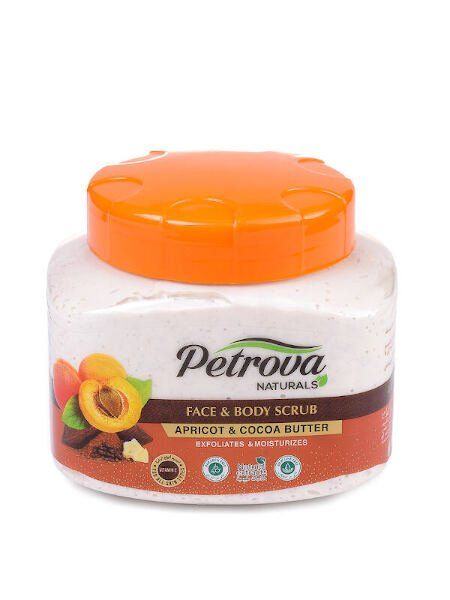 petrova скраб для тела абрикос и кокосовое масло с натуральными маслами и экстрактами 500мл 2шт Скраб для тела Абрикос и кокосовое масло Petrova 500мл