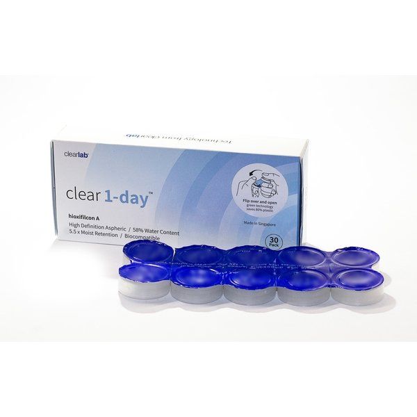 Линзы контактные ClearLab Clear 1-day (8.7/-1,00) 30шт линзы контактные clearlab clear 1 day 8 7 0 75 30шт