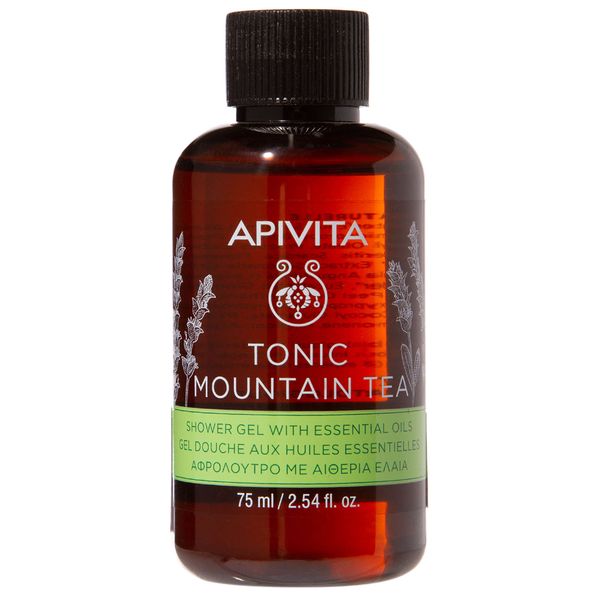 Гель для душа горный чай с эфирными маслами Apivita/Апивита фл. 75мл Uriage Lab