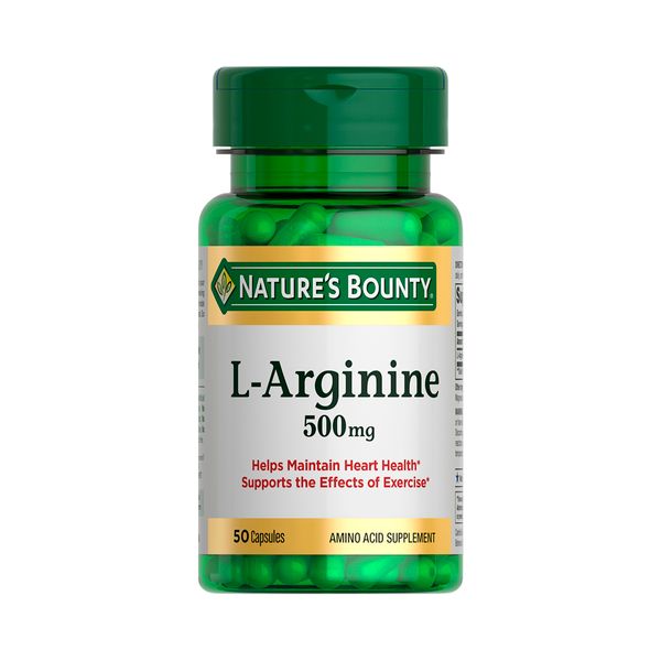 L-аргинин Nature's Bounty/Нэйчес баунти капсулы 500мг 50шт глюкозамин хондроитин с кальцием и витамином д3 nature s bounty нэйчес баунти таблетки 120шт