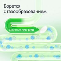 Дюспаталин Дуо таблетки п/о плен. 135мг+84,43мг 10шт миниатюра фото №6