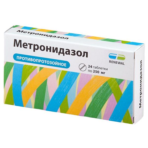 Метронидазол таблетки 250мг 24шт метронидазол таб 250мг 24 реневал