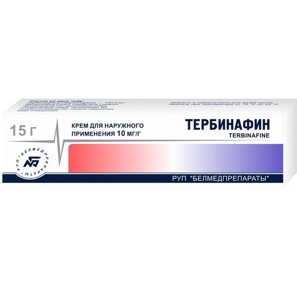 Тербинафин крем для наружного применения 1% 15г низорал крем для наружного применения 2% туба 15г