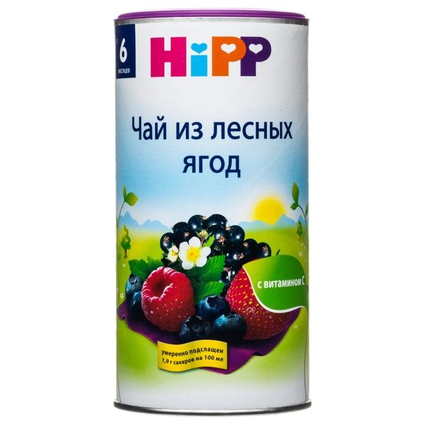 Чай детский лесные ягоды с 6+ мес. HiPP/Хипп 200г фото №3