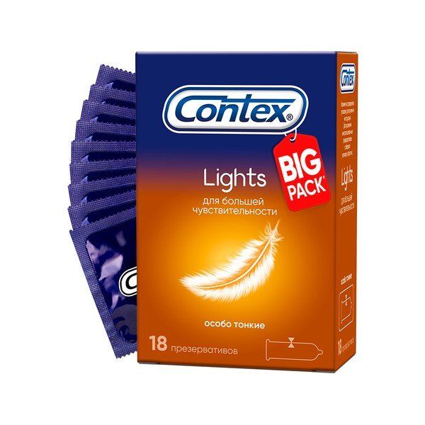 Купить Презервативы Contex (Контекс) Light особо тонкие 18 шт., Рекитт Бенкизер Хелскэар (ЮК) Лтд, Великобритания