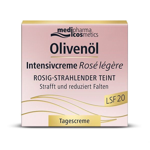 Крем для лица интенсив дневной легкий Роза LSF20 cosmetics Olivenol Medipharma/Медифарма 50мл
