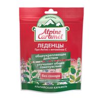 Альпийская карамель с витамином С без сахара Про-Актив Alpine Caramel леденцы пак. 75г миниатюра