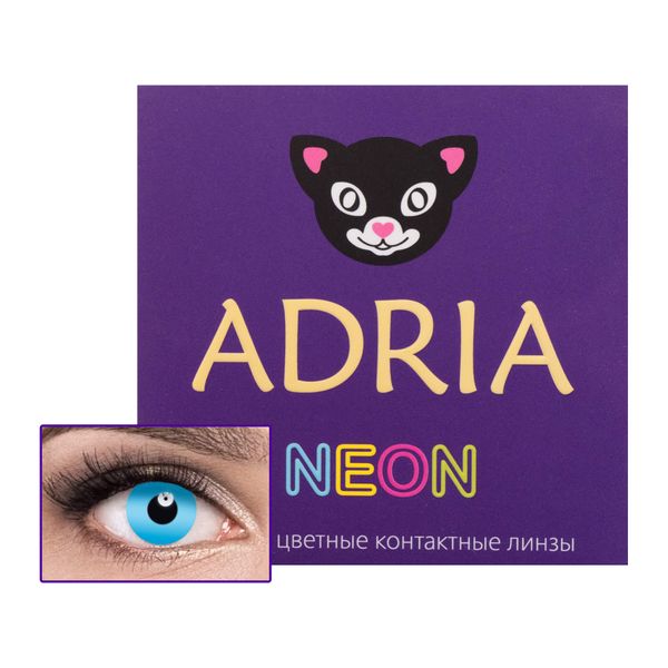 Линзы контактные цветные Adria/Адриа Neon (8.6/-6,00) Blue 2шт