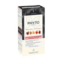 Набор Phyto/Фито: Краска-краска для волос 50мл тон 1 Черный+Молочко 50мл+Маска-защита цвета 12мл+Перчатки