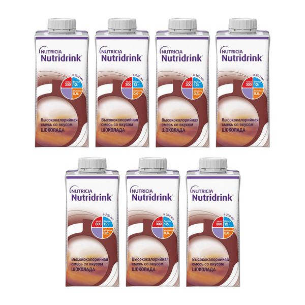 7Х Питание лечебное диетическое высококалорийное со вкусом шоколада Nutridrink/Нутридринк 200мл