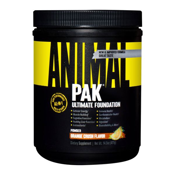Витамины и минералы комплекс вкус апельсиновый взрыв Pak Powder Animal порошок 411г Universal Nutrition