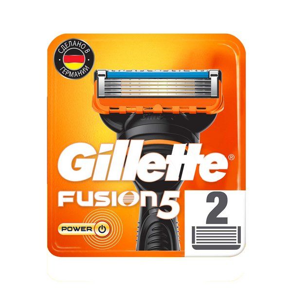 Сменные кассеты Gillette (Жиллетт) Fusion5 Power, 2 шт. сменные кассеты gillette fusion5 proglide power 4 шт