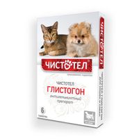 Таблетки для кошек и собак Глистогон Чистотел 6шт