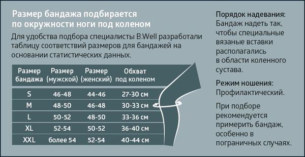 Бандаж на коленный сустав B.Well/Б.Велл PRO W-331, р. L фото №4