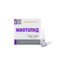 Миотолид раствор для в/м введ. 100мг+2,5мг 1мл 5шт, миниатюра
