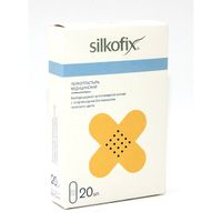 Пластырь бактерицидный полимерный с хлоргексидином телесный Silkofix/Силкофикс 2,5см х 7,2см 20 шт.