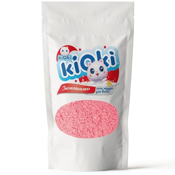Детская соль пудра для ванн Земляника Kioki/Киоки 250г