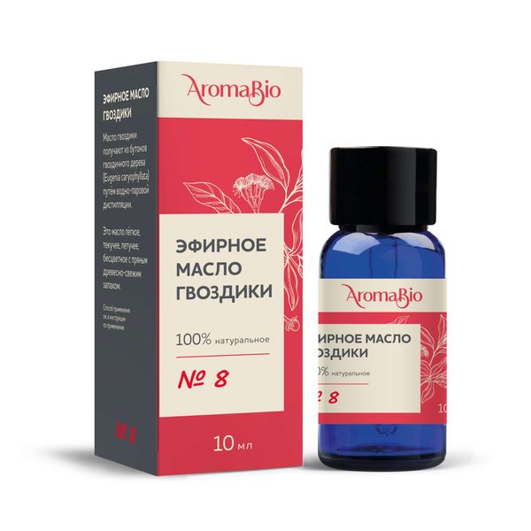 Масло эфирное гвоздика AromaBioАромаБио 10мл 209₽