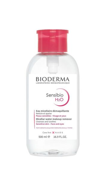 Вода мицеллярная для нормальной и чувствительной кожи лица Н2О Sensibio Bioderma/Биодерма помпа 500мл вода мицеллярная для нормальной и чувствительной кожи лица н2о sensibio bioderma биодерма 250мл