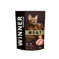 Корм сухой полнорационный из ароматной курочки для взрослых кошек старше 1года Meat Winner 750г