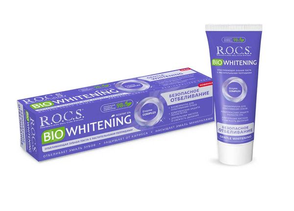 Паста зубная R.O.C.S./РОКС Biowhitening Безопасное отбеливание 94г тролли 2 мегараскраска рокс и розочка