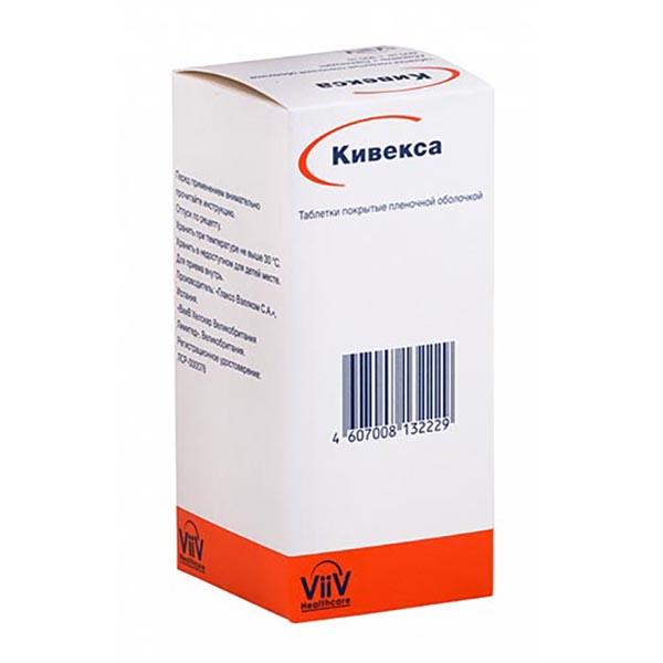 Изображение товара Кивекса таблетки 600мг+300мг 30шт противовирусный препарат