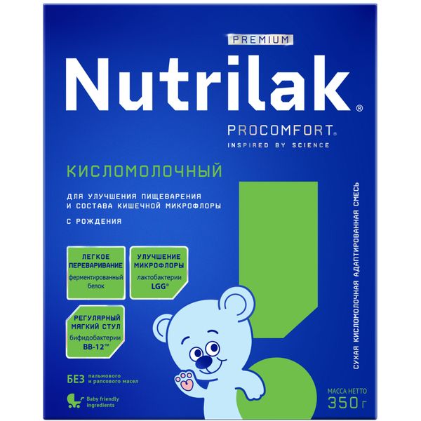 Смесь Nutrilak (Нутрилак) Premium Кисломолочная сухая адаптированная 350 г нутрилак 1 смесь сухая молочная 0 6 мес 600г