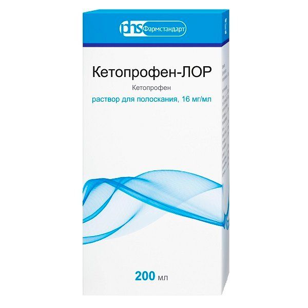 Кетопрофен-лор с мерным стаканчиком раствор для полоскания 16мг/мл 200мл