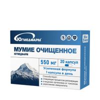Мумие очищенное Югмедфарм капсулы 550мг 20шт