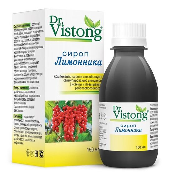 Лимонник Dr.Vistong/Др.Вистонг сироп 150мл