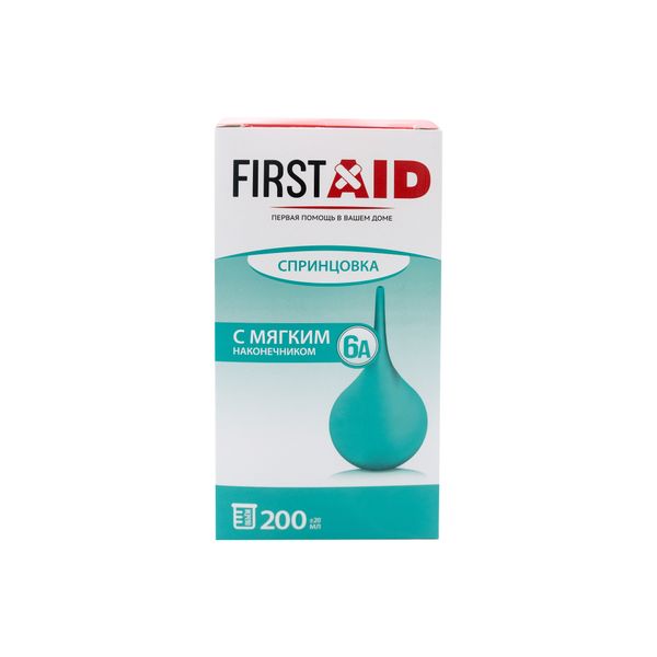 Спринцовка 6А пластизольная с мягким наконечником First Aid/Ферстэйд 200мл ЗАО 