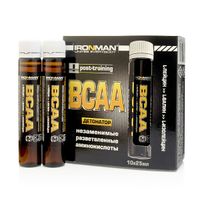 Аминокислоты БЦАА/BCAA жидкие Ironman жидкость для приема внутрь фл. 25мл 10шт