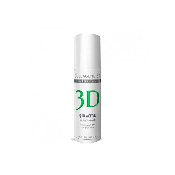 Крем для сухой кожи лица антивозрастной уход с коэнзимом Q10 и витамином Е Q10-Active Collagene 3D/Коллаген 3Д 30мл