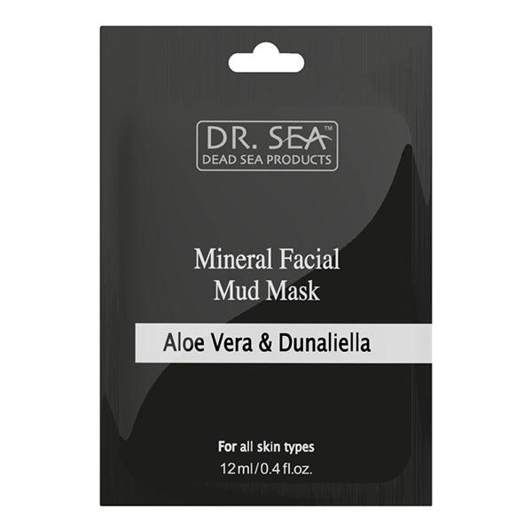 Маска грязевая для лица минеральная с алоэ вера и дуналиеллой Dr.Sea/ДокторСи 12мл